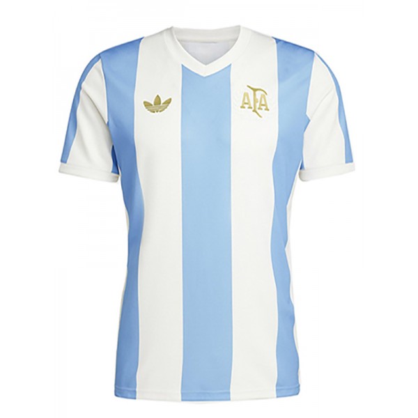 Argentina 50th anniversary jersey soccer uniform men's football kit tops sport shirt 2024-2025